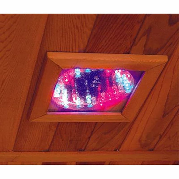 Sunray - Bristol Bay 4-Person Indoor Infrared Corner Sauna - HL400KC - Chromatherapy Light