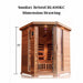 Sunray - Bristol Bay 4-Person Indoor Infrared Corner Sauna - HL400KC - Dimension Drawing