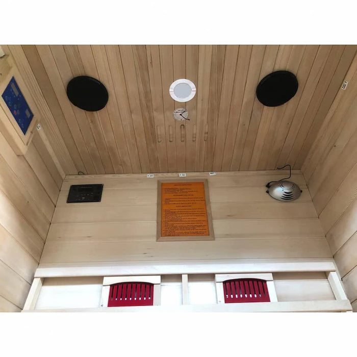 Sunray - Burlington 2-Person Outdoor Infrared Sauna - HL200D - Roof with Temp Sensor