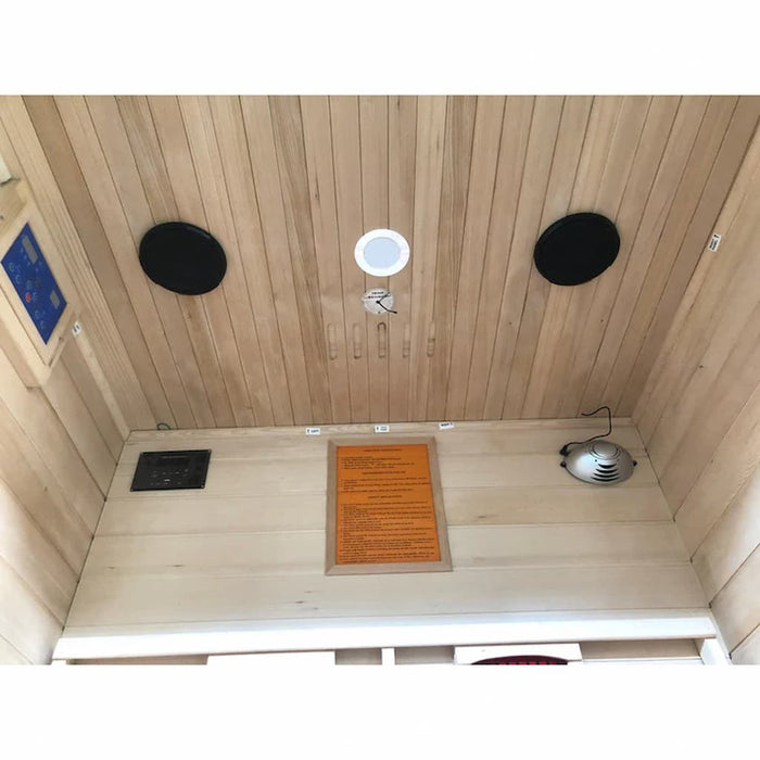 Sunray - Burlington 2-Person Outdoor Infrared Sauna - HL200D - Bluetooth Speaker System
