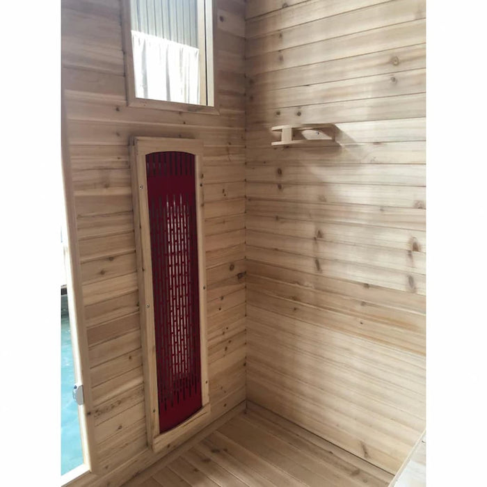 Sunray - HL400D Cayenne 4-Person Outdoor Infrared Sauna - Corner