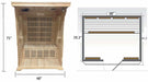 Sunray - Cordova 2-Person Indoor Infrared Sauna - HL200K1 - Dimension Drawing