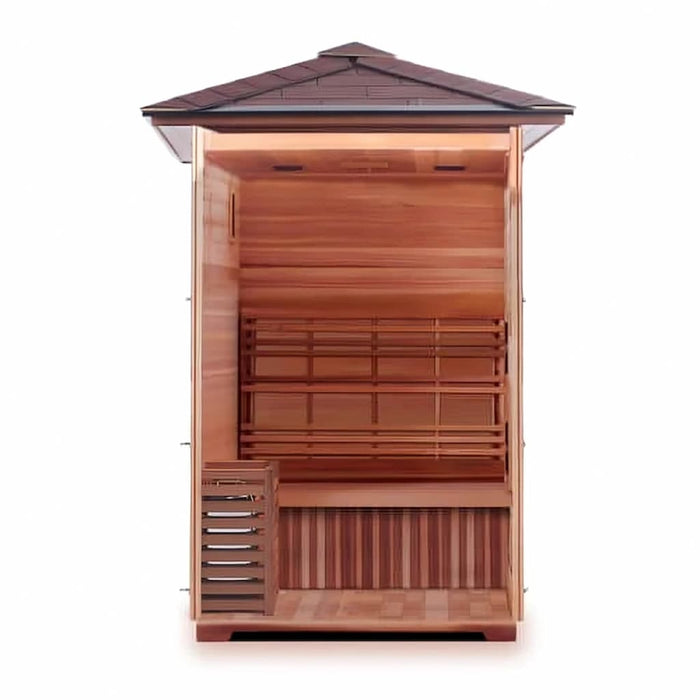 Sunray - Eagle 2 Person Outdoor Traditional Sauna - Inside View