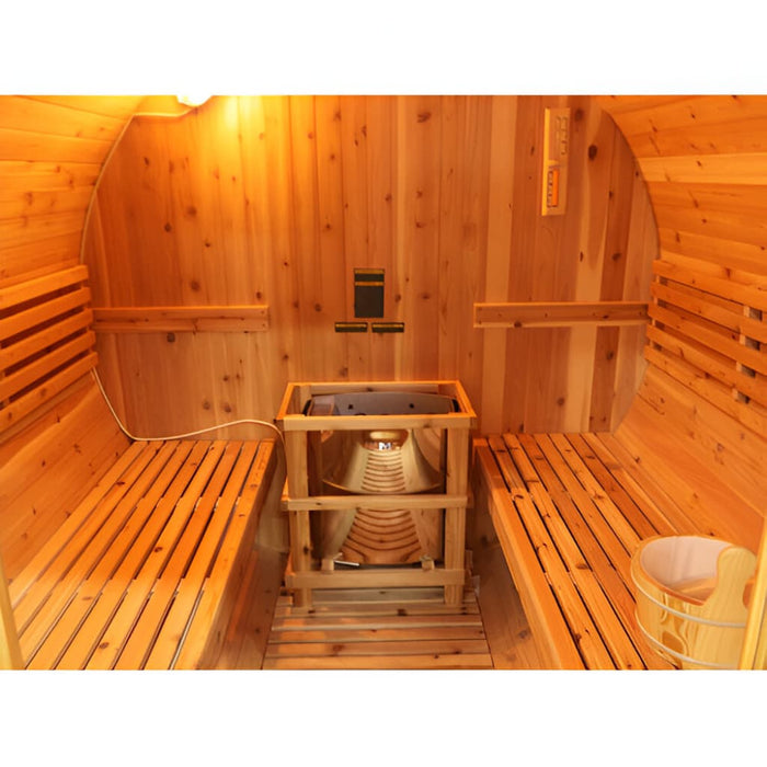 SunRay Galley 4-Person Traditional Barrel Sauna