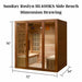Sunray - Roslyn 4-Person Indoor Infrared Sauna - HL400KS - Dimension Drawing