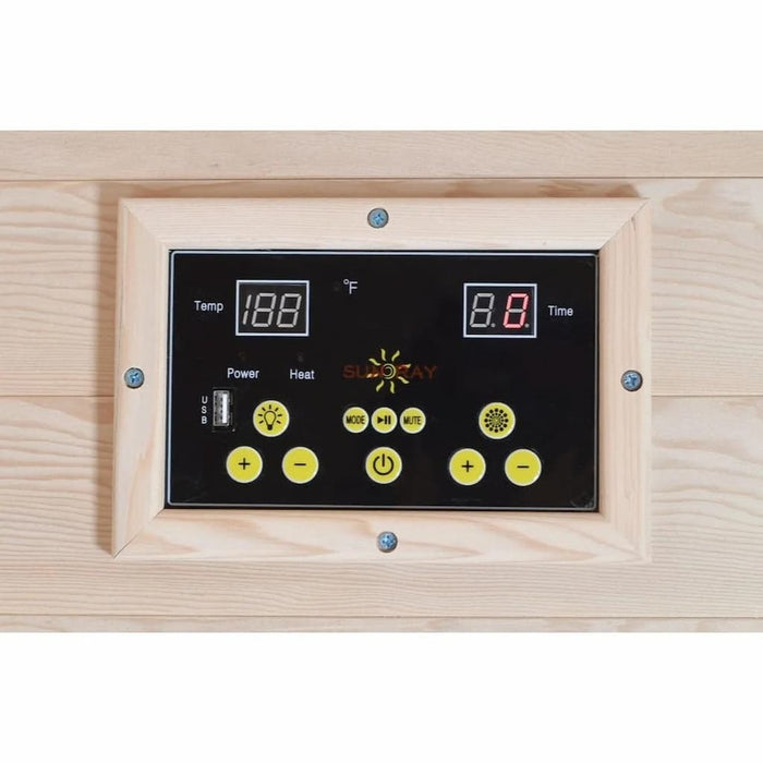 Sunray - Aspen 3-Person Indoor Infrared Sauna - HL300K2 - Control Pad