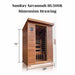 Sunray - Savannah 3-Person Indoor Infrared Sauna - HL300K - Dimension Drawing