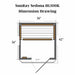 Sunray - HL100K Sedona 1-Person Indoor Infrared Sauna - Dimension