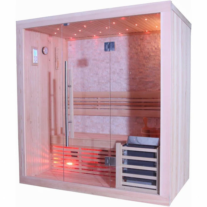 Sunray - Westlake 3-Person Luxury Indoor Traditional Sauna - Side View