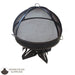 Master Flame Round Fire Pit Bowl with Black Swan Base and Grate with Stainless Steel Dome