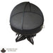 Master Flame Round Fire Pit Bowl with Black Swan Base and Grate with Stainless Steel Pivot Screen