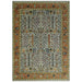 Full rectangular Rust and Blue rug cutout linked to the 10x14 size