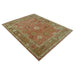 Angled full view of the traditional Oushak wool rug