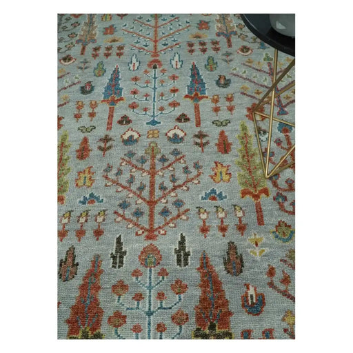 Central field detail of the Tree of Life Oushak rug