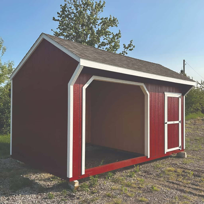 Little Cottage Company 10x16 Value Animal Run-In Shelter with Tack Room - Side