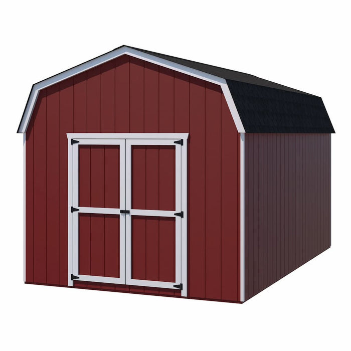 Little Cottage Company - Value Gambrel Barn with 6 Sidewall - Painted Red