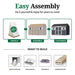 Step-by-step guide for assembling a little cottage co value workshop storage shed with icons and text on a white background.