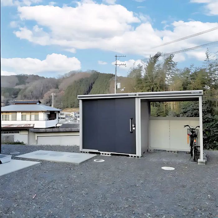YODOKO - Premium Outdoor Large Metal Shed LMDS - Full View