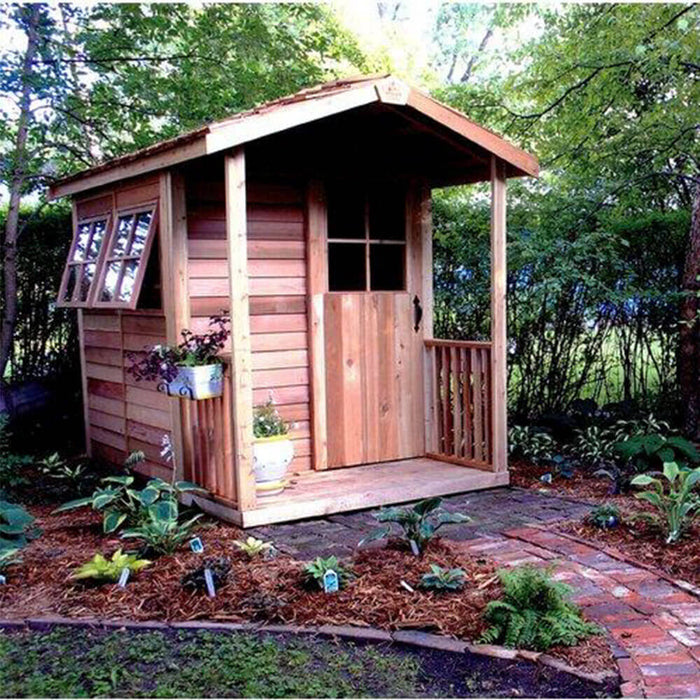 Gardener's Delight Gable Porch Storage Shed - Full View