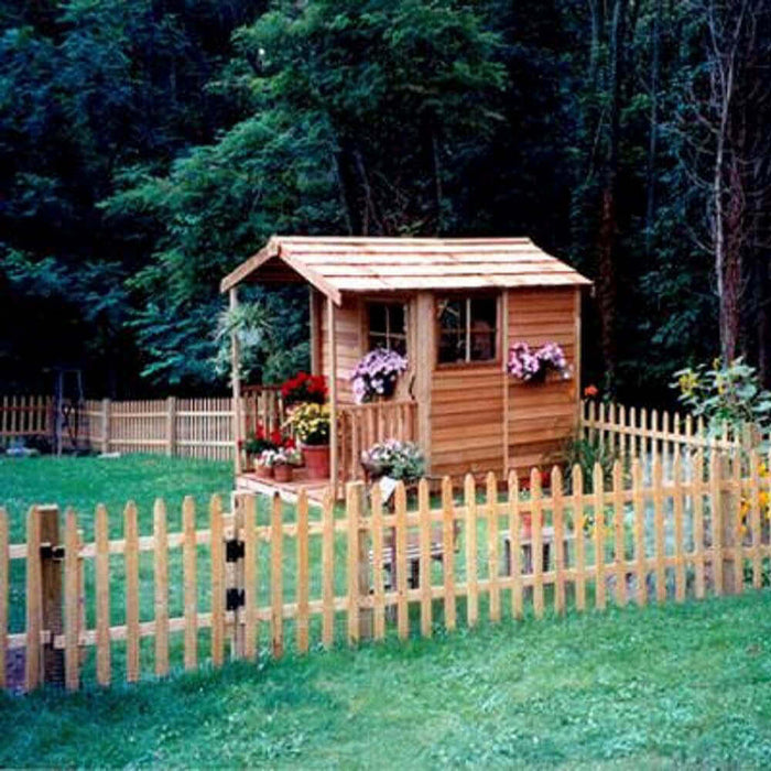 Gardener's Delight Gable Porch Storage Shed - Side View