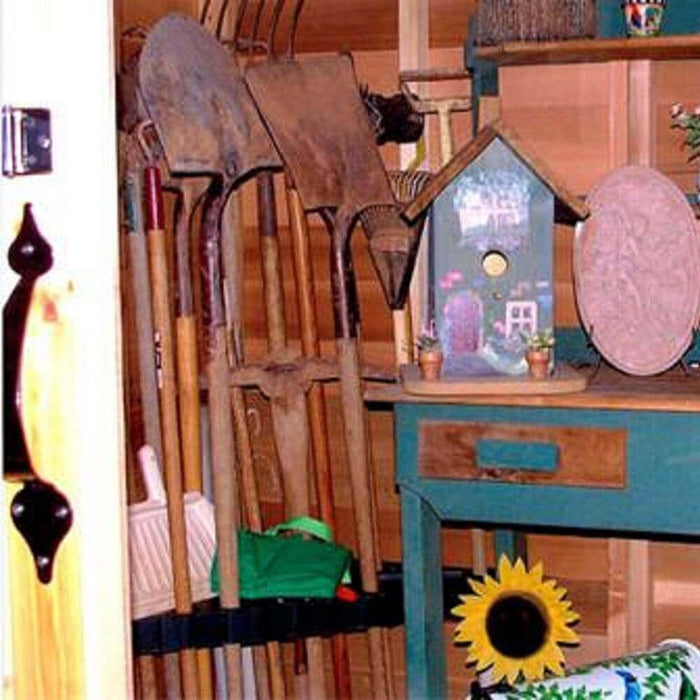 Gardener's Delight Gable Porch Storage Shed - Inside View