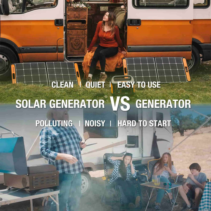 Jackery Solar Generator 1000 with Solar Saga - Comparison