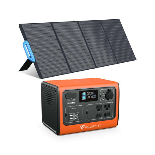 BLUETTI EB55 + 1*PV120 | 700 Watt Generator Orange