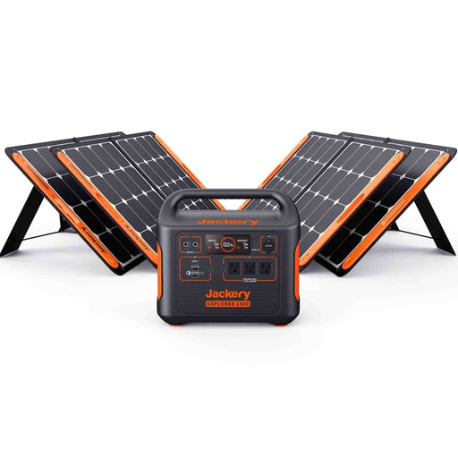 Jackery Solar Generator 1500 with Solar Saga 100W - Full View