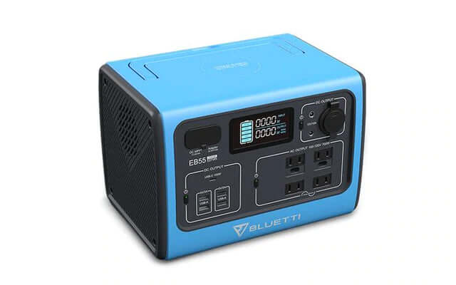 BLUETTI EB55 + 1*PV120 | 700 Watt Generator Blue