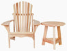2 piece cedar adirondack chair and tripod table set side by side tp22 homestead cedarworks