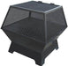 24X24-Square-Fire-Pit-With-Grate-Carbon-Steel-With-Stainless-Hinged-Screen-FRONT