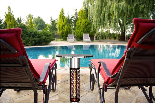 RADtec Infrared Bistro Table Heater - Square Top Poolside