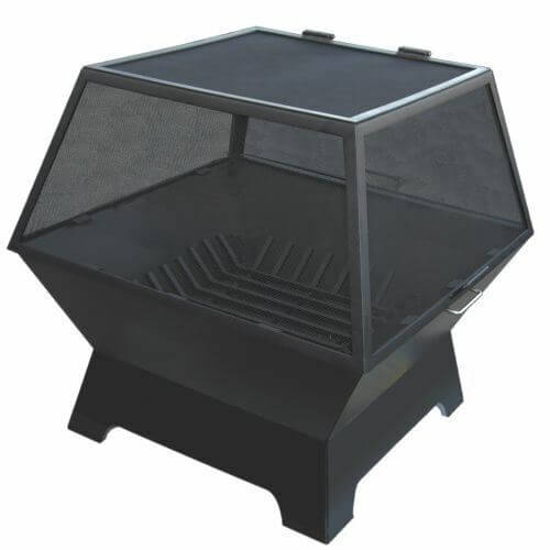30X30Square-Fire-Pit-with-Grate-Carbon-Steel-with-Stainless-Hinged-Screen