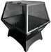 Master Flame 36" x 24" Rectangle Fire Pit with Grate, Carbon Steel With Carbon Hinge Screen - Full View