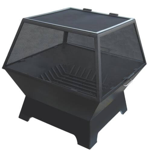 36X30-Rectangle-Fire-Pit-With-Grate-Carbon-Steel-With-Hybrid-Hinged-Screen-Main