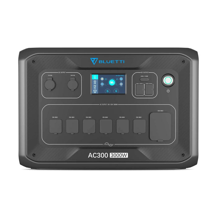 BLUETTI AC300 + 1*B300 | Home Battery Backup - Back View