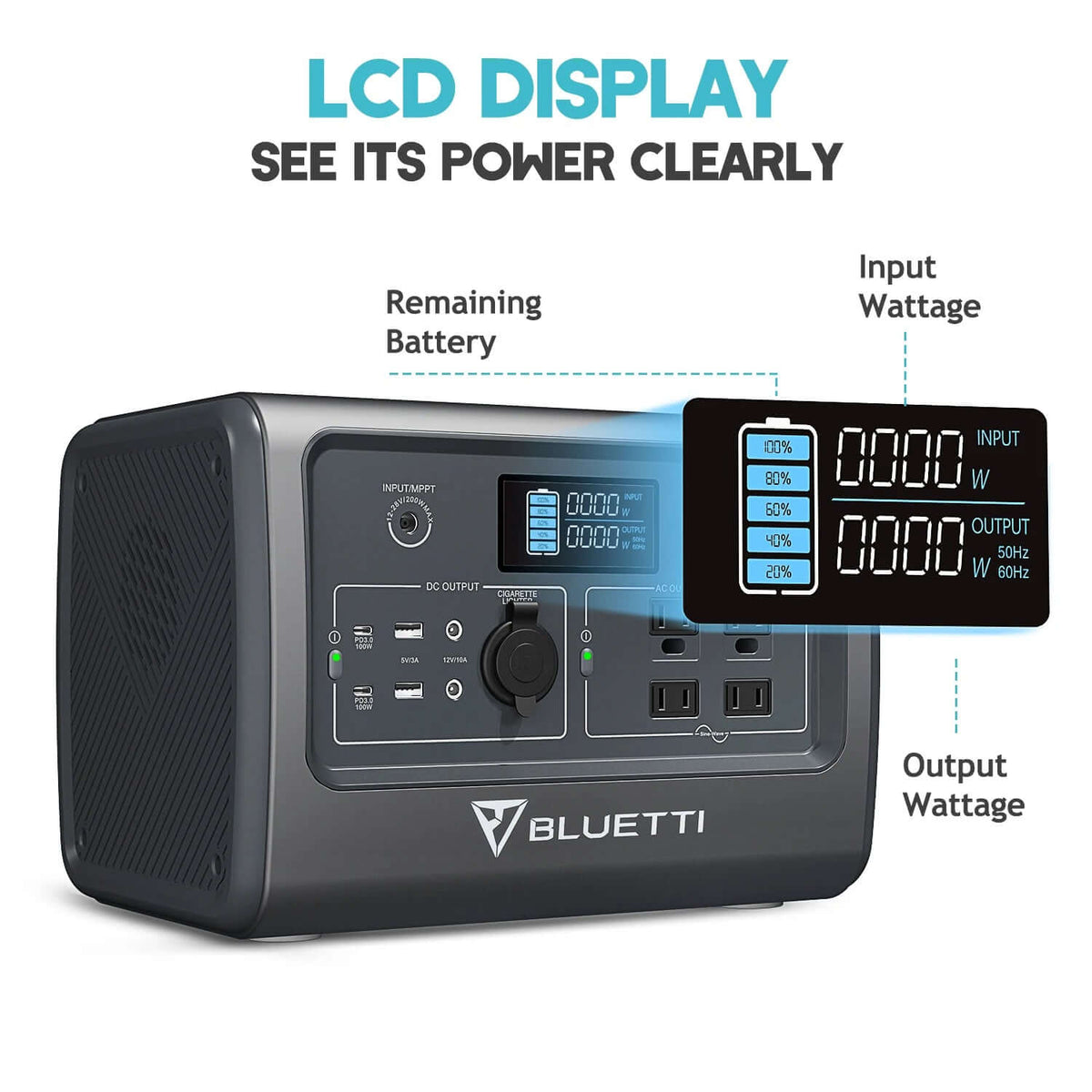 Portable Power Station | BLUETTI EB70S 800 Watt Generator