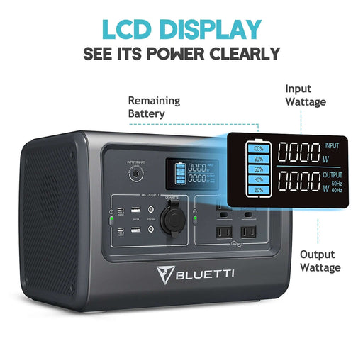 BLUETTI EB70S Portable Power Station | 800W 716Wh - LCD Display