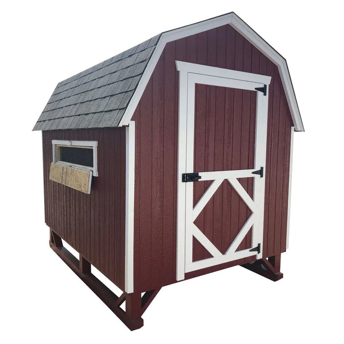 Little Cottage Company - 6x8 Gambrel Barn Chicken Coop - Isolated - Side view