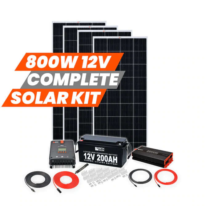 800 Watt Complete Solar Kit - Contents