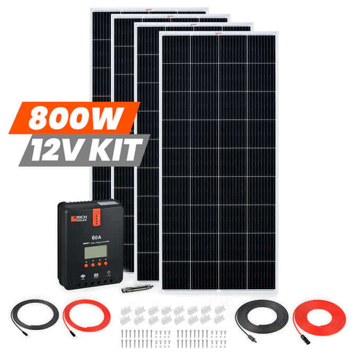 800 Watt Solar Kit with 60A MPPT Controller