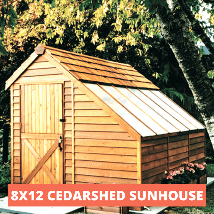 8x12 Cedarshed Sunhouse with Roof Shingles