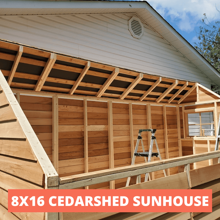 Cedarshed - 8x16 Sunhouse Cedar Greenhouse - Pre Assembled
