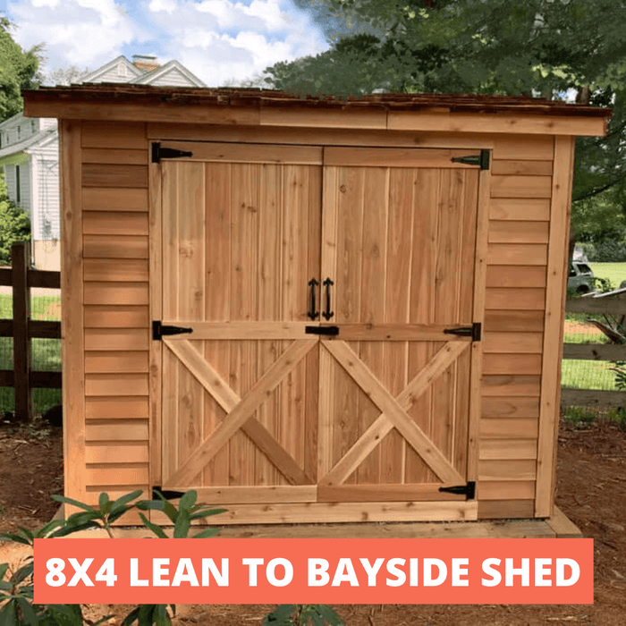 Cedarshed - 8x4 Lean To Bayside Storage Shed
