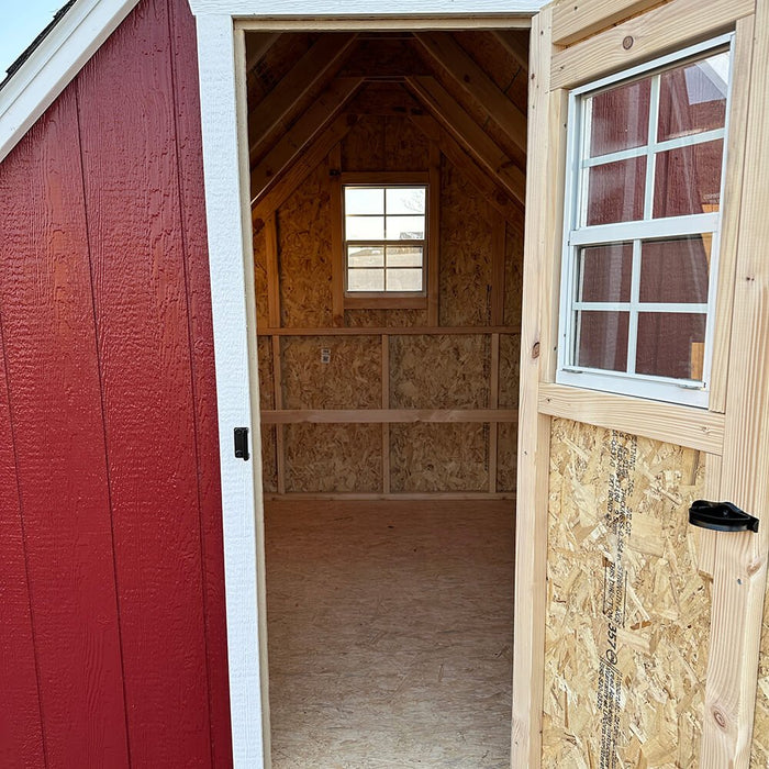 8x8 value a-frame chicken coop front entrance view