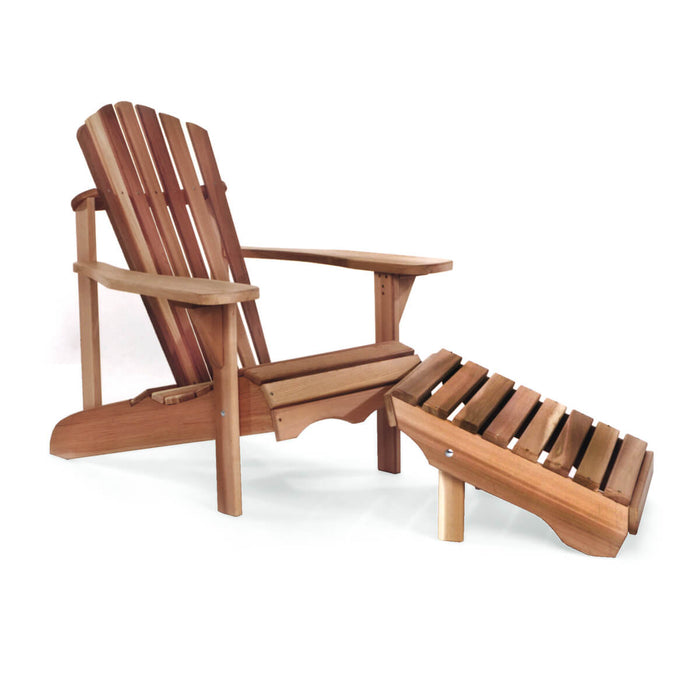 homestead cedarworks adirondack patio wooden chair & ottoman main