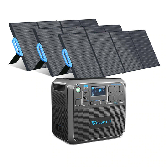 BLUETTI AC200P + 3*PV200 2000 Watt Solar Generator