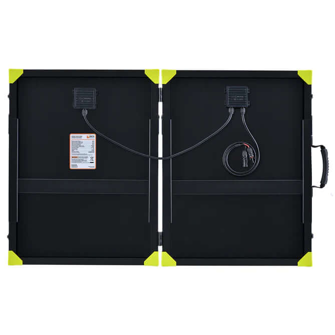 Mega 100 Watt Portable Solar Panel Briefcase - Open Back View