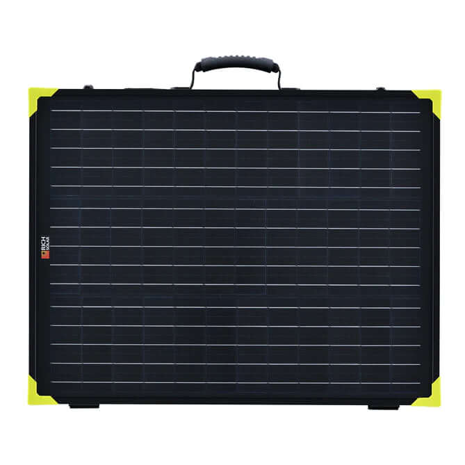 Mega 200 Watt Briefcase Portable Solar Charging Kit - Folded Back View