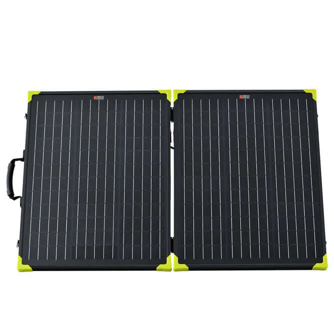 Mega 100 Watt Portable Solar Panel Briefcase - Open Front View